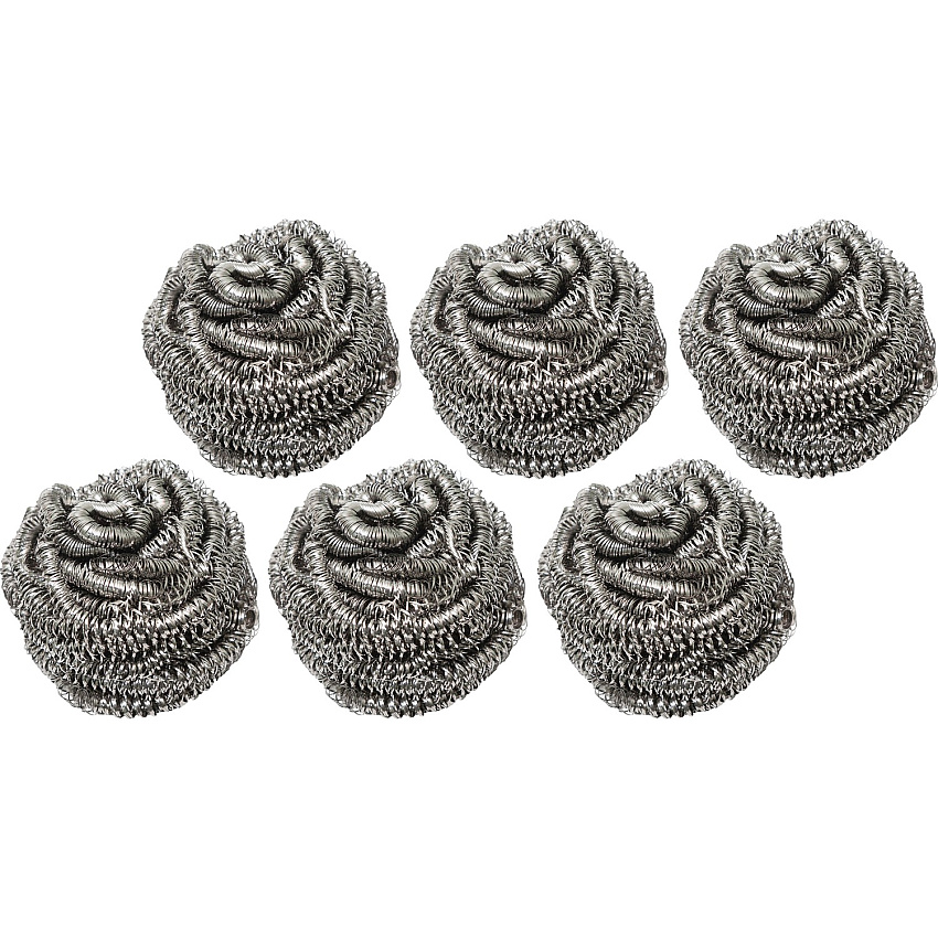 Genuine Joe Stainless Steel Scrubber Ready-To-Use - No-mess - Silver - 12/Box - 6 / Carton (GJO00059CT)