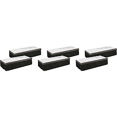 Lorell Chalkboard Erasers Noiseless, Dustless - Black - Felt - 6 / Bundle (LLR1BD)
