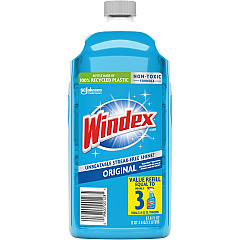 Windex® Original Glass Cleaner Refill 67.6 fl oz (2.1 quart) - Streak-free, Film-free, Phosphate-free - Blue Bottle - 6 / Carton (316147CT) Windex® Original Glass Cleaner Refill 67.6 fl oz (2.1 quart) - Streak-free, Film-free, Phosphate-free - Blue Bottle - 6 / Carton (316147CT)