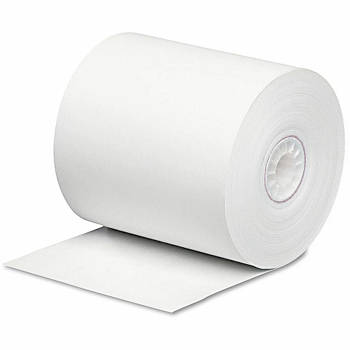 Universal Impact and Inkjet Printing Bond Paper Rolls, 0.5" Core, 3" x 165 ft, White 3" x 165 ft - 16 lb Basis Weight - End of Paper Indicator - White - 1 Roll (42300RL)