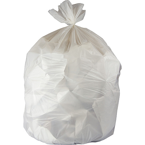Genuine Joe 16-gallon Linear Low-Density Bags 16 gal Capacity - 32" Length x 24" Width x 0.40 mil (10 Micron) Thickness - Low Density - White - Resin - Waste Disposal - 500 / Carton (GJO02865)
