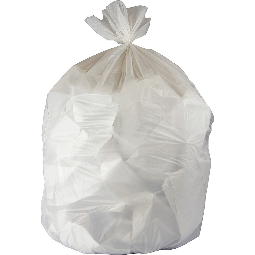 Genuine Joe 16-gallon Linear Low-Density Bags 16 gal Capacity - 32" Length x 24" Width x 0.40 mil (10 Micron) Thickness - Low Density - White - Resin - Waste Disposal - 500 / Carton (GJO02865)
