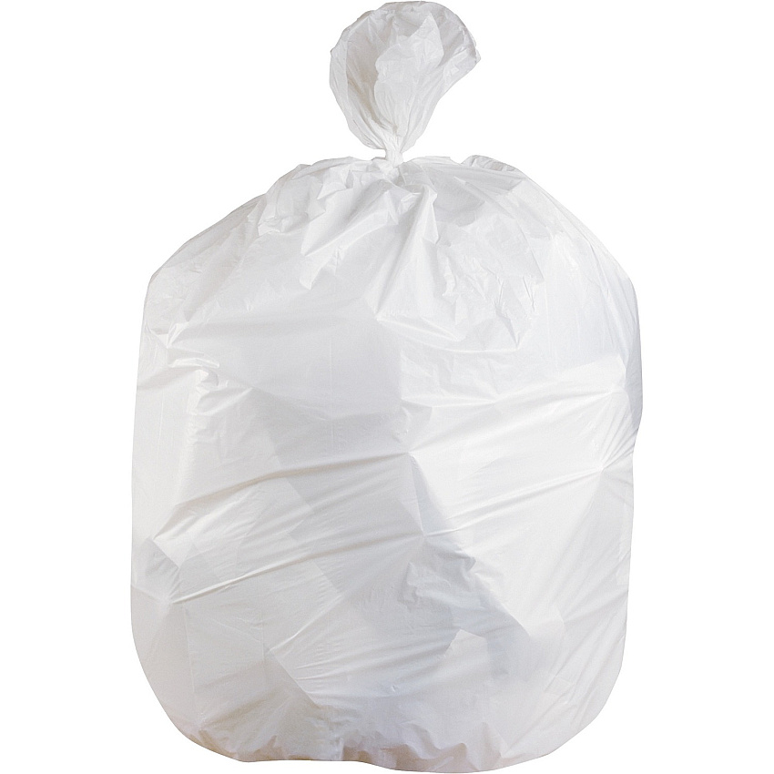 Heritage Bag 0.5 Mil LLD Extra Heavy Can Liners 16 gal Capacity - 32" Length x 24" Width x 0.50 mil (13 Micron) Thickness - White - Waste Disposal - 25/Roll - 20 / Carton (H4832MWR01)