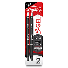 Sharpie S-Gel Pens 0.7 mm Pen Point - Black Ink - Gel-based - Black Barrel - 2 / Pack (2096156) Sharpie S-Gel Pens 0.7 mm Pen Point - Black Ink - Gel-based - Black Barrel - 2 / Pack (2096156)