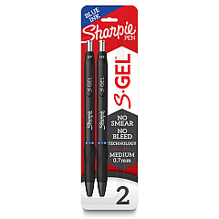 Sharpie S-Gel Pens 0.7 mm Pen Point - Blue Ink - Gel-based - Black Barrel - 2 / Pack (2096170) Sharpie S-Gel Pens 0.7 mm Pen Point - Blue Ink - Gel-based - Black Barrel - 2 / Pack (2096170)