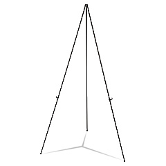 Universal Heavy-Duty Instant Setup Foldaway Easel, Adjusts 25" to 63" High, Aluminum, Black (UNV43027)