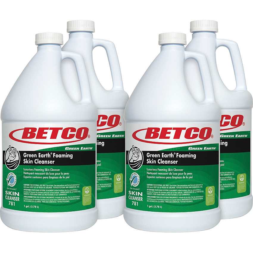 Betco Green Earth Foaming Skin Cleanser Foam - 1 gal - Citrus - Applicable on Hand - Moisturising, Non-irritating - 4 / Carton (7810400)