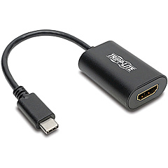 Tripp Lite series USB-C to HDMI 4K 60Hz Adapter 1 x USB Type C USB 3.1 (Gen 1) USB Male - 1 x HDMI Digital Audio/Video Female - Black - 1 Each (U44406NHD4K6) Tripp Lite series USB-C to HDMI 4K 60Hz Adapter 1 x USB Type C USB 3.1 (Gen 1) USB Male - 1 x HDMI Digital Audio/Video Female - Black - 1 Each (U44406NHD4K6)