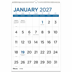 Blueline 2027 12-Month Large Print Monthly Wall Calendar (C173106) Blueline 2027 12-Month Large Print Monthly Wall Calendar (C173106)