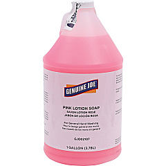 Genuine Joe Pink Lotion Soap 1 gal - Pump Bottle Dispenser - Hand, Skin - Pink - Rich Lather - 1 Each (GJO02107)
