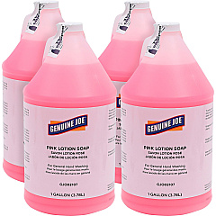 Genuine Joe Pink Lotion Soap 1 gal - Hand, Skin - Pink - Rich Lather - 4 / Carton (GJO02107CT)