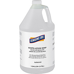 Genuine Joe Lotion Soap 1 gal - Grease Remover, Grime Remover, Dirt Remover, Ink Remover, Oil Remover, Carbon Remover - Hand, Skin - White - Pleasant Scent - 1 Each (GJO03109)