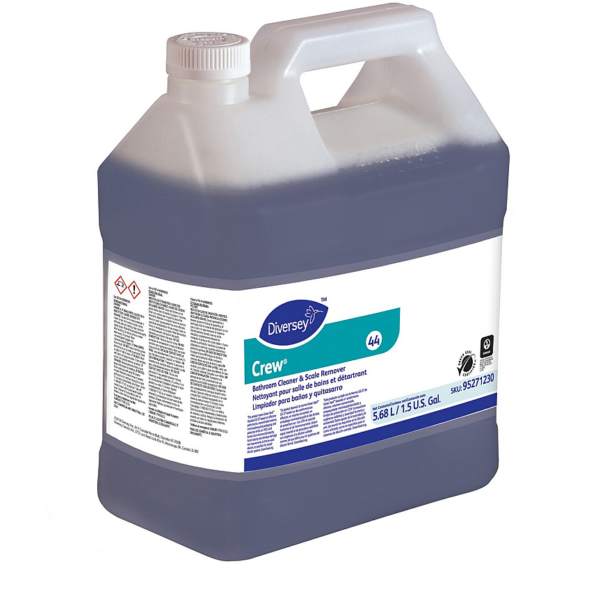 Diversey Crew Bath Cleaner/Scale Remover 192 fl oz (6 quart) - Fresh Clean Scent - Non-corrosive, Streak-free - Purple - 2 / Carton (95271230)