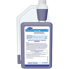 Diversey Virex II 256 Disinfectant Cleaner Concentrate - 32 fl oz (1 quart) - Minty Scent - Deodorant, Antibacterial, Non-porous - Blue - 6 / Carton (04331) Diversey Virex II 256 Disinfectant Cleaner Concentrate - 32 fl oz (1 quart) - Minty Scent - Deodorant, Antibacterial, Non-porous - Blue - 6 / Carton (04331)