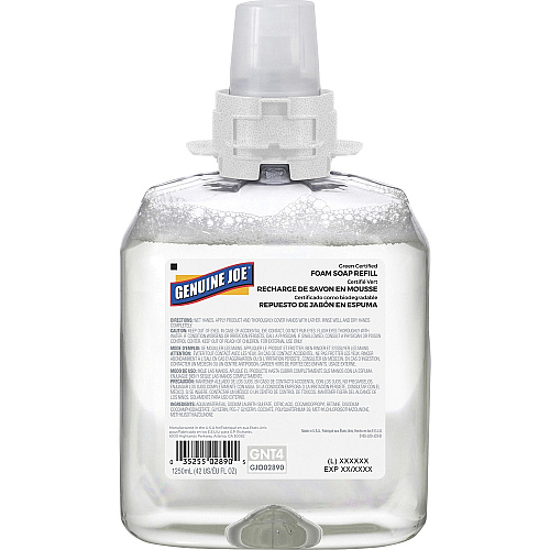 Genuine Joe Green Certified Soap Refill Fragrance-free Scent - 1.32 quart - Hand, Skin - Clear - 1 Each (GJO02890)