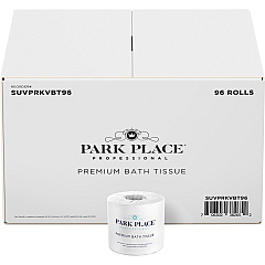 Park Place Double-ply Premium Bath Tissue Rolls 2 Ply - 420 Sheets/Roll - Embossed Pattern - White - 1 Carton (PRKVBT96)