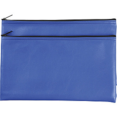 Sparco Carrying Case (Wallet) Cash, Check, Receipt, Office Supplies - Blue Polyvinyl Chloride (PVC) Body - 11" Width x 6" Depth - 2 / Pack (00087)