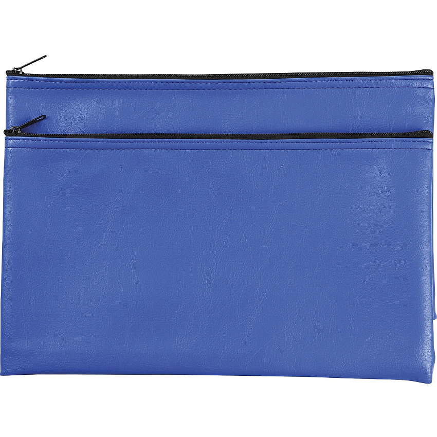 Sparco Carrying Case (Wallet) Cash, Check, Receipt, Office Supplies - Blue Polyvinyl Chloride (PVC) Body - 11" Width x 6" Depth - 2 / Pack (00087)