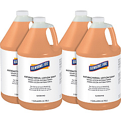 Genuine Joe Antibacterial Lotion Soap 1 gal - Bacteria Remover, Grime Remover, Dirt Remover - Hand - Antibacterial - Orange - Anti-septic, Pleasant Scent - 4 / Carton (GJO03110CT)