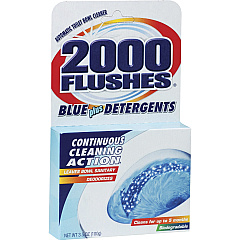 WD-40 2000 Flushes Automatic Toilet Bowl Cleaner For Toilet Bowl - Powder - 3.50 oz (0.22 lb) - Recommended For: Stain Remover - Deodorize, Long Lasting - Blue - 12 / Carton (201020CT) WD-40 2000 Flushes Automatic Toilet Bowl Cleaner For Toilet Bowl - Powder - 3.50 oz (0.22 lb) - Recommended For: Stain Remover - Deodorize, Long Lasting - Blue - 12 / Carton (201020CT)