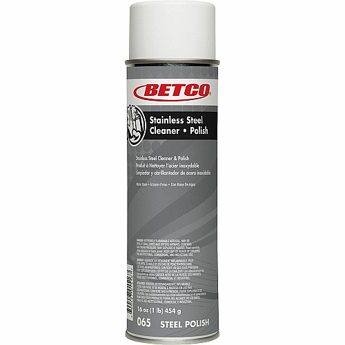 Betco Stainless Steel Cleaner & Polish Ready-To-Use - 17 oz (1.06 lb) - Grease Resistant, Water Spot Resistant, Spill Resistant, Dirt Resistant, Fingerprint Resistant Aerosol Spray Can - 1 Each (0652300)