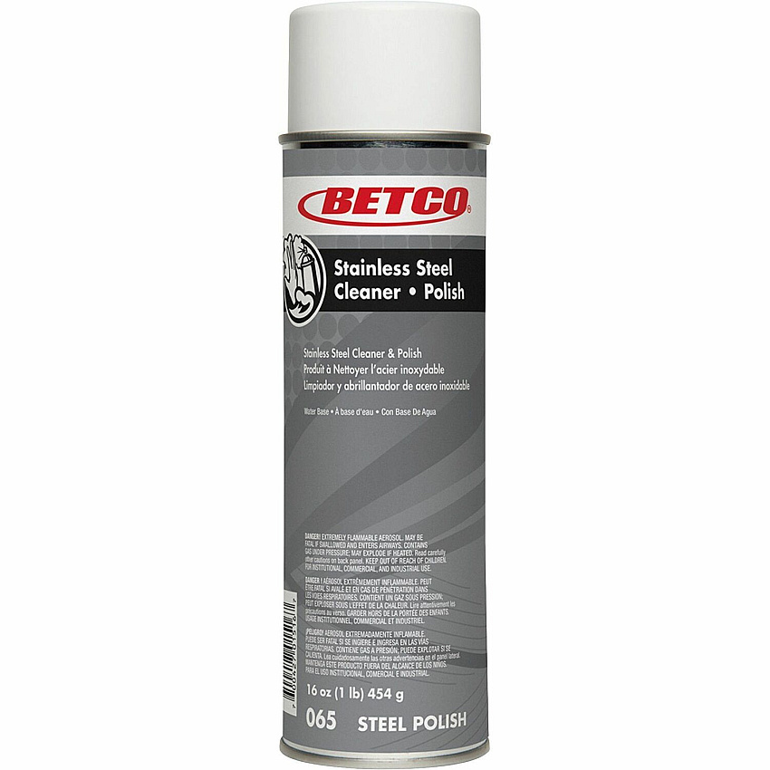 Betco Stainless Steel Cleaner & Polish Ready-To-Use - 17 oz (1.06 lb) - Grease Resistant, Water Spot Resistant, Spill Resistant, Dirt Resistant, Fingerprint Resistant Aerosol Spray Can - 1 Each (0652300)