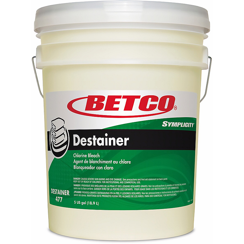 Betco Symplicity Destainer Ready-To-Use - 864 oz (54 lb) - Unscented, Stain Resistant, Spill Resistant - Amber, Orange - 1 Each (4777800)