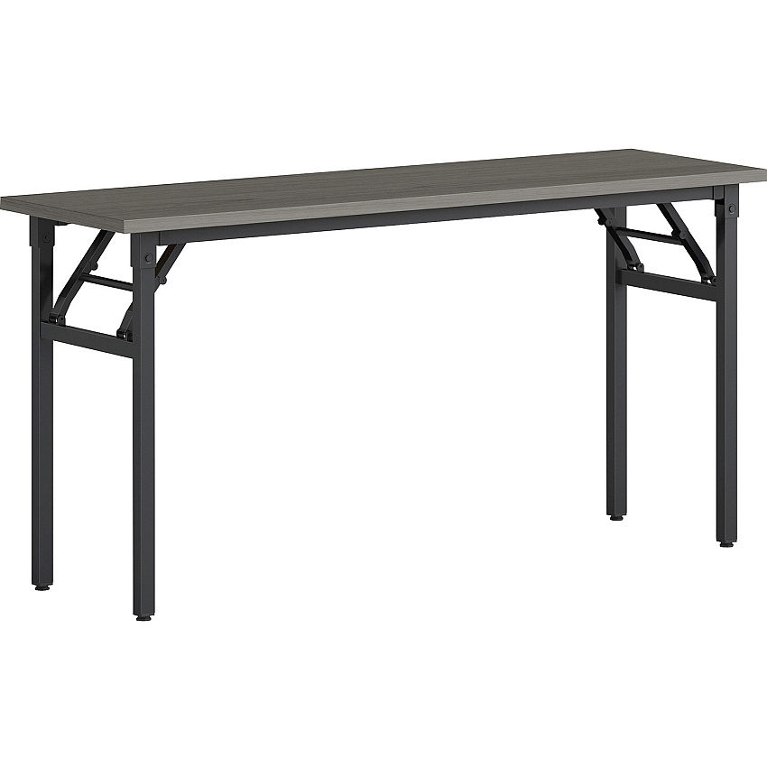 Lorell Folding Training Table Melamine Top - 60" Table Top Width x 18" Table Top Depth x 1" Table Top Thickness - 30" Height - Assembly Required - Gray - Particleboard Top Material - 1 Each (LLR60746)