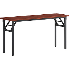 Lorell Folding Training Table Melamine Top - 60" Table Top Width x 18" Table Top Depth x 1" Table Top Thickness - 30" Height - Assembly Required - Mahogany - Particleboard Top Material - 1 Each (LLR60747) Lorell Folding Training Table Melamine Top - 60" Table Top Width x 18" Table Top Depth x 1" Table Top Thickness - 30" Height - Assembly Required - Mahogany - Particleboard Top Material - 1 Each (LLR60747)