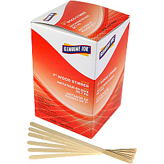Genuine Joe Wooden Stirrers 7" Length - Wood - Woodgrain - 1000 / Box (GJO03168)