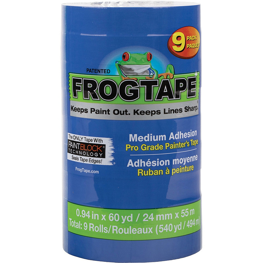Duck Painter's Tape 20 yd Length x 0.94" Width - Blue - 9 / Pack (242751)