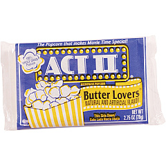 ACT II Butter Lovers Microwave Popcorn Microwavable - Butter - 2.75 oz - 36 / Carton (23255) ACT II Butter Lovers Microwave Popcorn Microwavable - Butter - 2.75 oz - 36 / Carton (23255)