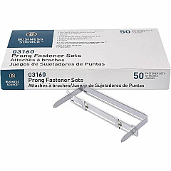 Business Source Prong Fastener 5.5" Length x 3" Width - 1" Size Capacity - for Document, Paper - Durable, Smooth, Easy to Use - Silver - Steel - 50 / Box (BSN03160) Business Source Prong Fastener 5.5" Length x 3" Width - 1" Size Capacity - for Document, Paper - Durable, Smooth, Easy to Use - Silver - Steel - 50 / Box (BSN03160)