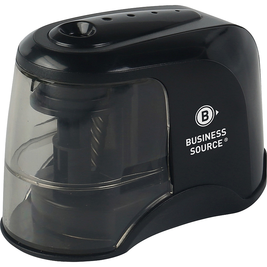 Business Source 2-way Electric Pencil Sharpener AC Adapter Powered - Steel Alloy, ABS Plastic - 1 Each (BSN02870)