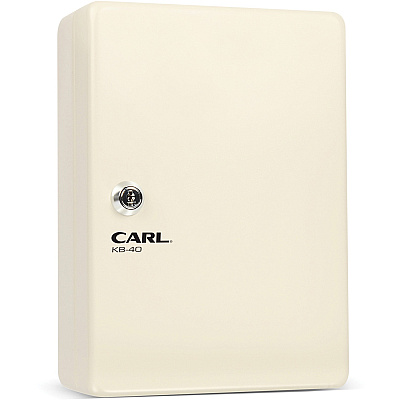 CARL Steel Security Key Cabinet 10.3" Length x 7" Width x 3.5" Height - Lockable, Wall Mountable - Ivory - Steel - 1 Each (80038)