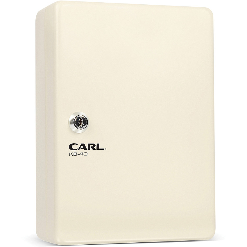 CARL Steel Security Key Cabinet 10.3" Length x 7" Width x 3.5" Height - Lockable, Wall Mountable - Ivory - Steel - 1 Each (80038)