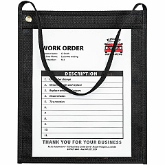 C-Line Fabric Hanging Strap Shop Ticket Holders 12" Height x 9" Width - Fabric - Clear - 15 / Box (74112)