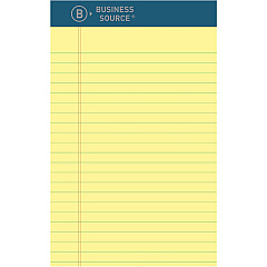 Business Source Premium Writing Pad 50 Sheets - 0.20" Height x 5" Width x 8" Length - Canary Paper - Tear Proof, Sturdy Back, Bleed-free - 1 Dozen (BSN03106) Business Source Premium Writing Pad 50 Sheets - 0.20" Height x 5" Width x 8" Length - Canary Paper - Tear Proof, Sturdy Back, Bleed-free - 1 Dozen (BSN03106)
