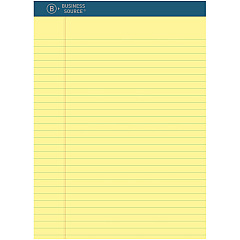 Business Source Premium Writing Pad 50 Sheets - 0.20" Height x 8.5" Width x 11.8" Length - Tear Proof, Sturdy Back, Bleed-free - 12 / Dozen (BSN03108)