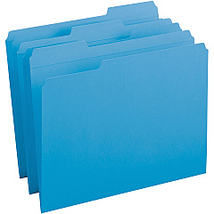 Business Source 1/3 Tab Cut Recycled Top Tab File Folder Blue - 10% Recycled - 100 / Box (BSN03172) Business Source 1/3 Tab Cut Recycled Top Tab File Folder Blue - 10% Recycled - 100 / Box (BSN03172)