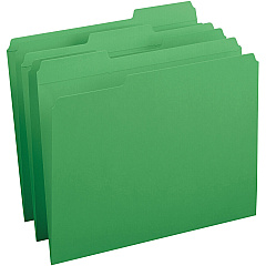 Business Source 1/3 Tab Cut Recycled Top Tab File Folder Green - 10% Recycled - 100 / Box (BSN03174) Business Source 1/3 Tab Cut Recycled Top Tab File Folder Green - 10% Recycled - 100 / Box (BSN03174)