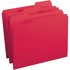 Business Source 1/3 Tab Cut Recycled Top Tab File Folder Red - 10% Recycled - 100 / Box (BSN03171) Business Source 1/3 Tab Cut Recycled Top Tab File Folder Red - 10% Recycled - 100 / Box (BSN03171)