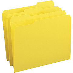 Business Source 1/3 Tab Cut Recycled Top Tab File Folder Yellow - 10% Recycled - 100 / Box (BSN03173) Business Source 1/3 Tab Cut Recycled Top Tab File Folder Yellow - 10% Recycled - 100 / Box (BSN03173)
