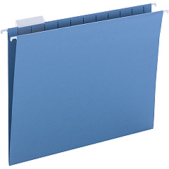 Business Source 1/5 Tab Cut Letter Recycled Hanging Folder 8 1/2" x 11" - Blue - 10% Recycled - 25 / Box (BSN03176) Business Source 1/5 Tab Cut Letter Recycled Hanging Folder 8 1/2" x 11" - Blue - 10% Recycled - 25 / Box (BSN03176)