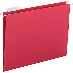 Business Source 1/5 Tab Cut Letter Recycled Hanging Folder 8 1/2" x 11" - Red - 10% Recycled - 25 / Box (BSN03175) Business Source 1/5 Tab Cut Letter Recycled Hanging Folder 8 1/2" x 11" - Red - 10% Recycled - 25 / Box (BSN03175)