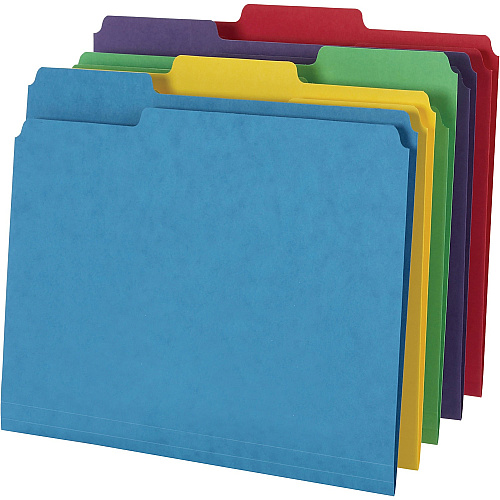 Pendaflex 1/3 Tab Cut Letter Classification Folder 8 1/2" x 11" - 14 pt. - Assorted - 50 / Box (86466P)