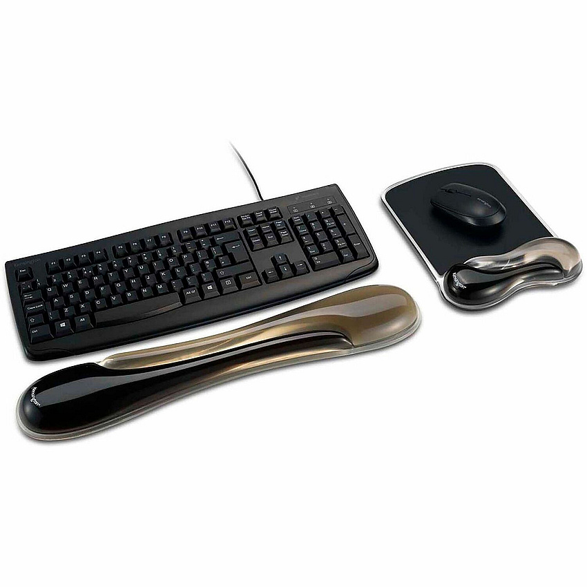 Kensington Duo Gel Mouse Pad Wrist Rest 1.70" Height x 11.40" Width - Gray - Gel - 1 Each (52500)