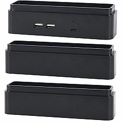 DAC&reg; Stax MP-232 Monitor Riser Block Kit with 2 USB Charging Ports 6" Width x 1.50" Depth x 1.50" Height - Adjustable, Stackable, Adjustable Height - 1 Set (02270)