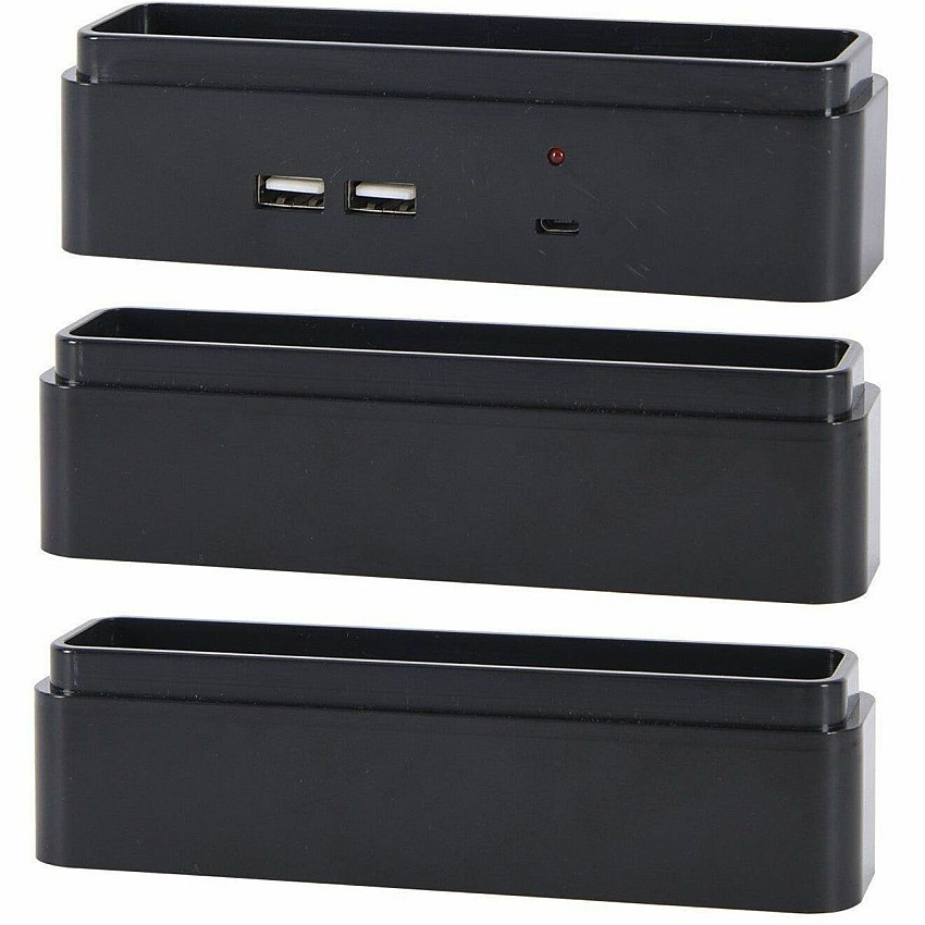 DAC&reg; Stax MP-232 Monitor Riser Block Kit with 2 USB Charging Ports 6" Width x 1.50" Depth x 1.50" Height - Adjustable, Stackable, Adjustable Height - 1 Set (02270)