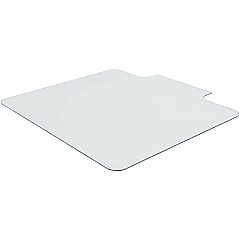 Lorell Tempered Glass Chairmat with Lip Hardwood Floor, Carpet53" Width x 45" Depth - Lip Size 6" Length x 23" Width - Tempered Glass - Clear - 1 Each (LLR82837) Lorell Tempered Glass Chairmat with Lip Hardwood Floor, Carpet53" Width x 45" Depth - Lip Size 6" Length x 23" Width - Tempered Glass - Clear - 1 Each (LLR82837)